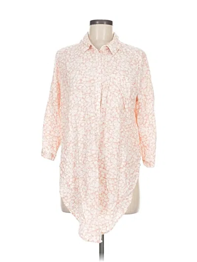 Pre-owned Lost + Wander 3/4 Sleeve Button Down Shirt In Orange