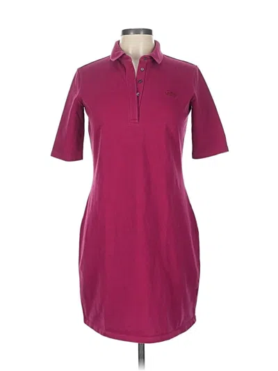 Pre-owned Lacoste Casual Dress In Burgundy