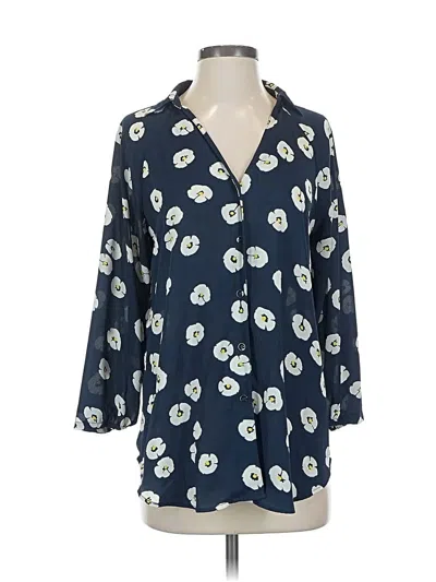 Pre-owned Cabi 3/4 Sleeve Blouse In Blue