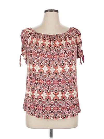 Pre-owned Pink Republic Short Sleeve Blouse In Orange