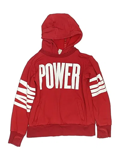 Pre-owned Athleta Girl Kids' Pullover Hoodie In Red