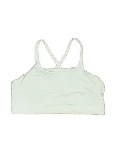 Pre-owned Athleta Girl Kids' Tank Top Ivory Halter Neckline Tops In White