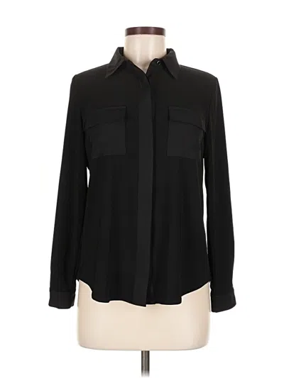 Pre-owned Anne Klein Long Sleeve Blouse In Black