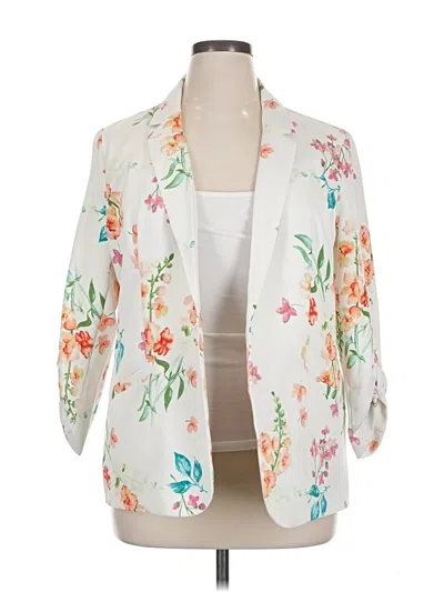 Pre-owned Roz & Ali Blazer Jacket In White