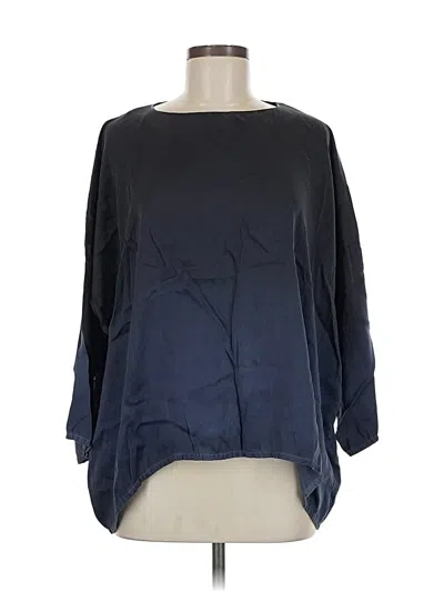 Pre-owned Avant Toi 3/4 Sleeve Blouse In Blue