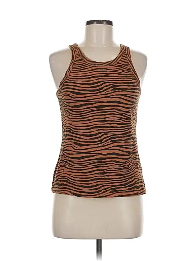 Pre-owned Nation Ltd Tank Top Brown Halter Neckline Tops
