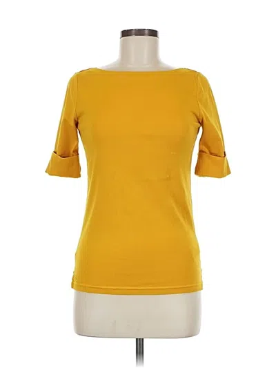Pre-owned Polo Ralph Lauren 3/4 Sleeve T-shirt In Yellow