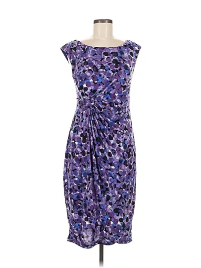 Pre-owned Connected Apparel Cocktail Dress In Purple