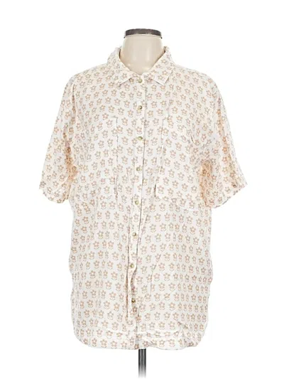 Pre-owned O'neill Short Sleeve Button Down Shirt In White