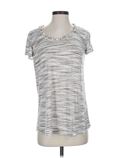 Pre-owned Nic + Zoe Active T-shirt In Silver