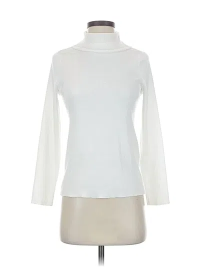 Pre-owned Chico's Turtleneck Sweater In White