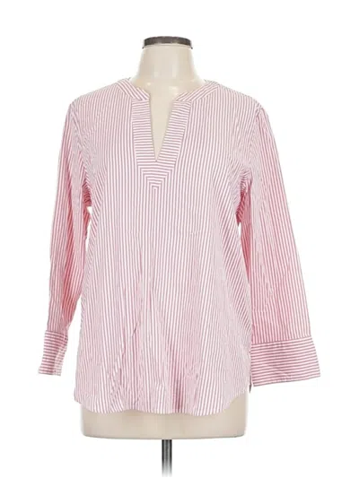 Pre-owned Vineyard Vines Performance Long Sleeve Blouse In Pink