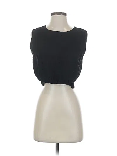 Pre-owned Bobi Sleeveless Blouse In Black
