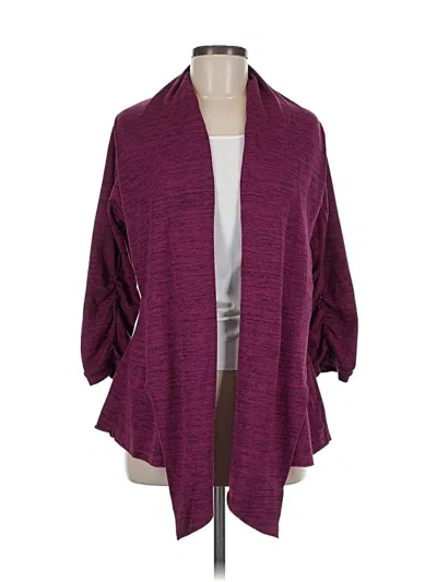 Pre-owned Athleta Cardigan Sweater In Burgundy