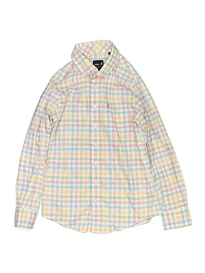 Pre-owned Johnnie-o Kids' Long Sleeve Button Down Shirt In Yellow