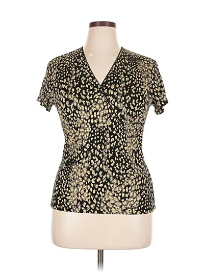 Pre-owned East5th Short Sleeve Blouse In Gold