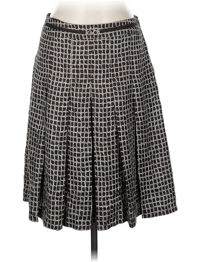 Pre-owned Ann Taylor Silk Skirt In Gray