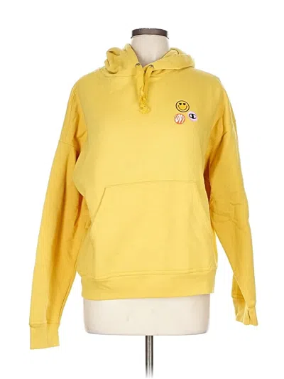 Pre-owned Champion Pullover Hoodie In Yellow