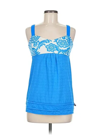 Pre-owned Lululemon Athletica Tank Top Blue Strapless Neckline Tops