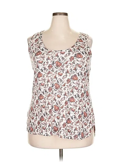 Pre-owned 24/7 Maurices Tank Top Ivory Sweetheart Neckline Tops In White