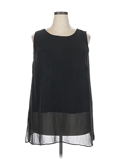 Pre-owned Karen Kane Sleeveless Blouse In Black