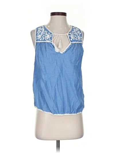 Pre-owned Joie Sleeveless Blouse In Blue
