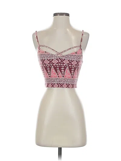 Pre-owned Hollister Tank Top Pink Sweetheart Neckline Tops