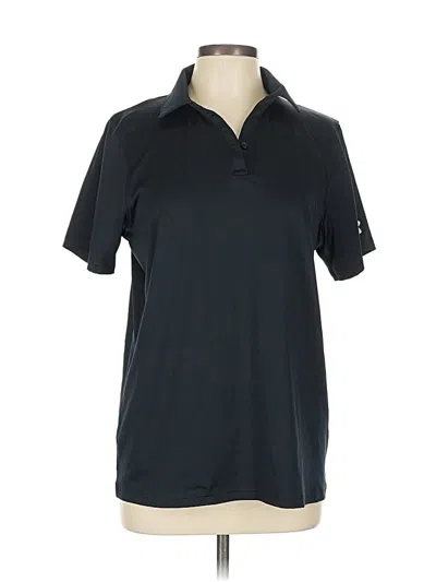 Pre-owned Under Armour Short Sleeve Polo Shirt In Black