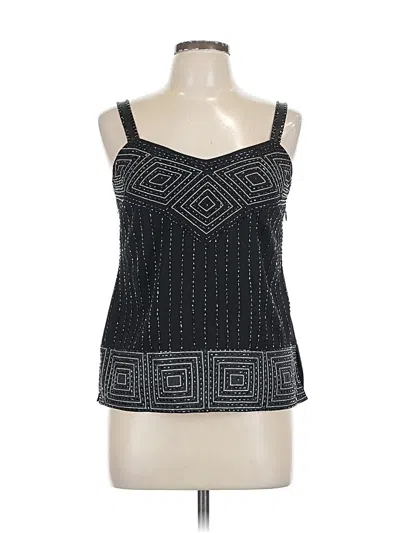 Pre-owned R & M Richards Sleeveless Top Black Square Neckline Tops