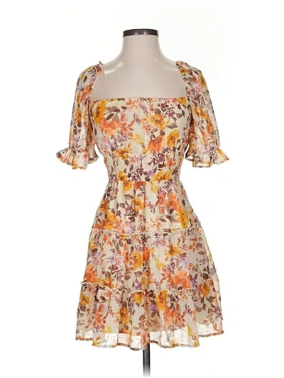 Jun & Ivy Cocktail Dress In Orange