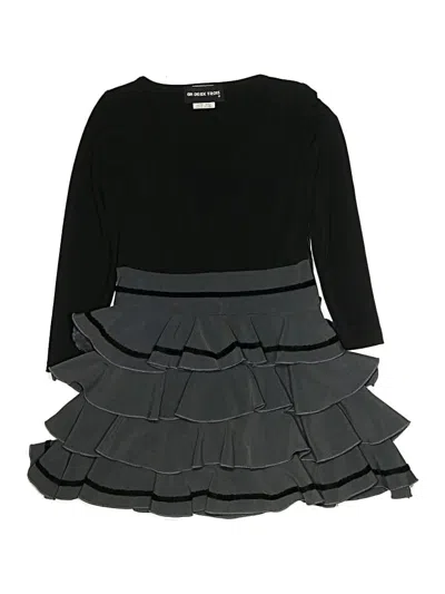 Pre-owned Un Deux Trois Kids' Dress In Black