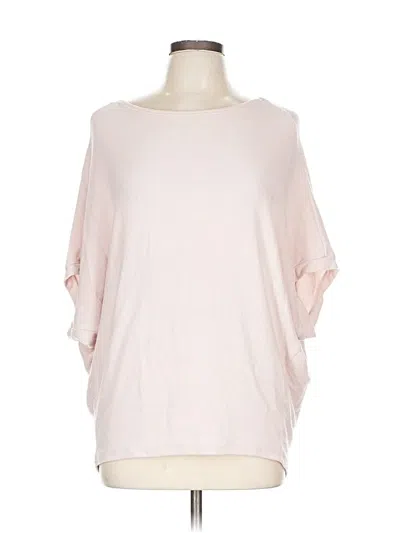 Pre-owned Michael Stars Short Sleeve Top Pink Cold Shoulder Neckline Tops