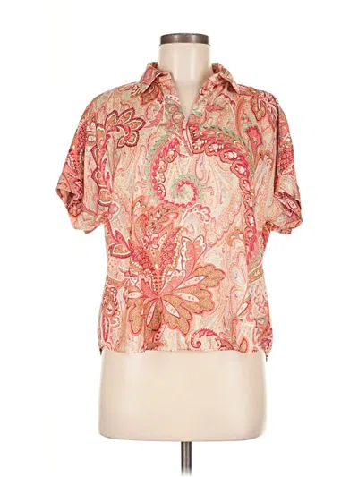Pre-owned Single Thread Short Sleeve Blouse In Pink