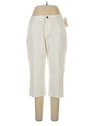 Snap Casual Pants In White