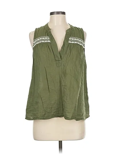 Pre-owned Banana Republic Factory Store Sleeveless Blouse In Green
