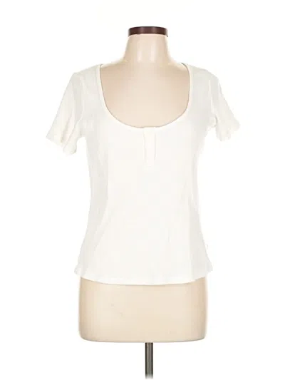 Pre-owned Old Navy Short Sleeve Top Ivory Sweetheart Neckline Tops In White