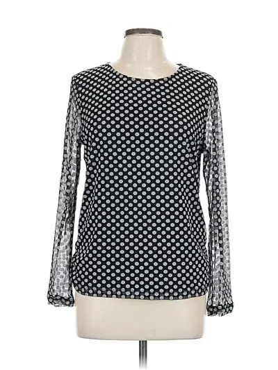 Pre-owned Chico's Long Sleeve Blouse In Silver
