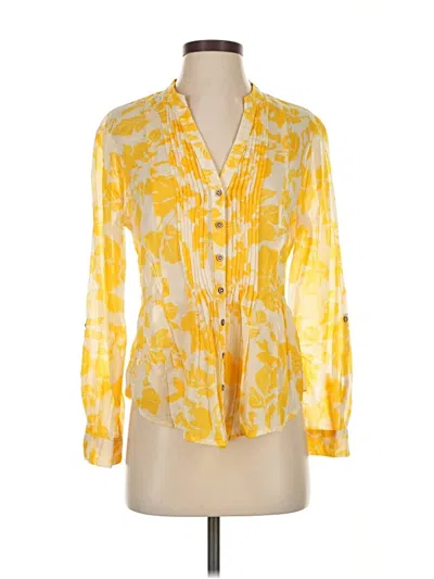 Pre-owned Maeve 3/4 Sleeve Blouse In Yellow