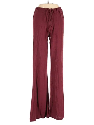 Pre-owned Out From Under Casual Pants In Burgundy