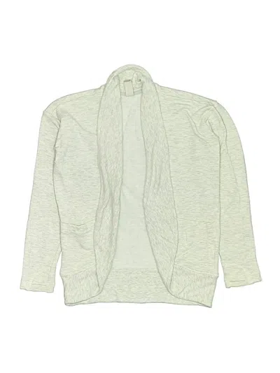Pre-owned Athleta Girl Kids' Cardigan Sweater In White
