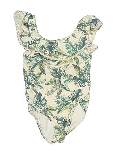 Pre-owned Janie And Jack Kids' One Piece Swimsuit In White