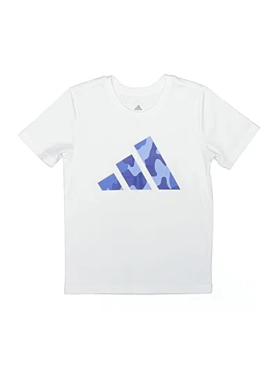 Pre-owned Adidas Originals Kids' Short Sleeve T-shirt In White