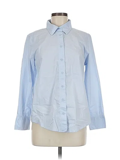 Pre-owned Banana Republic Factory Store Long Sleeve Button Down Shirt In Blue