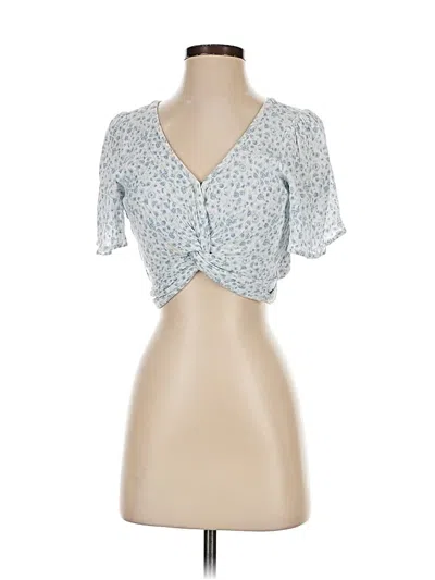 Pre-owned Abercrombie & Fitch Short Sleeve Blouse In Blue