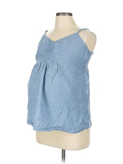 Pre-owned Motherhood Tank Top Blue Halter Neckline Tops