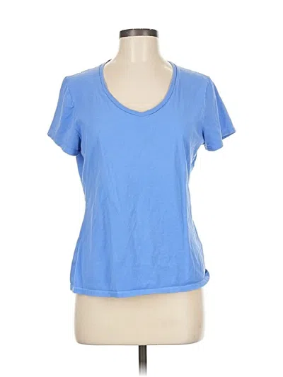 Pre-owned Hanes Short Sleeve T-shirt In Blue