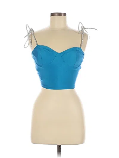 Pre-owned Windsor Sleeveless Top Blue Sweetheart Neckline Tops