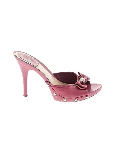 Pre-owned Dior Sandals In Burgundy