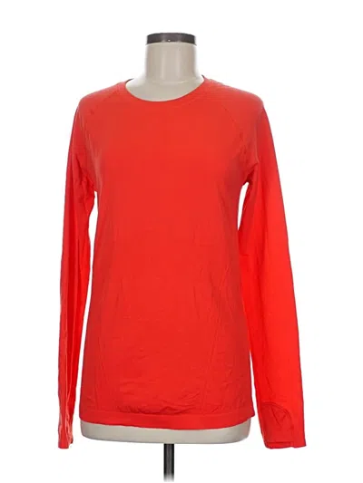 Pre-owned Athleta Long Sleeve T-shirt In Red