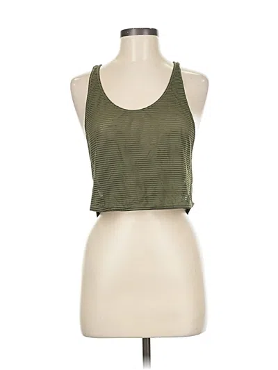 Pre-owned Lululemon Athletica Tank Top Green Halter Neckline Tops
